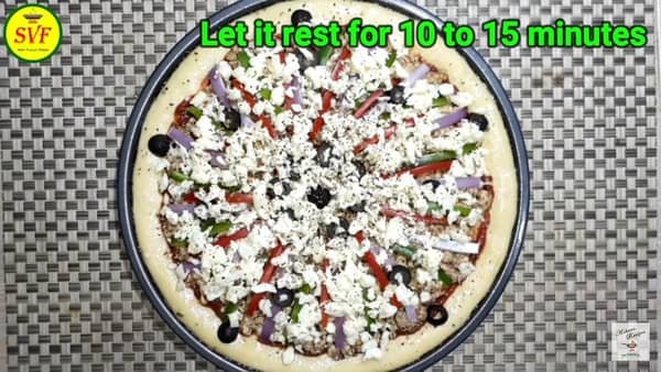 sprinkle basil leaves and rest it