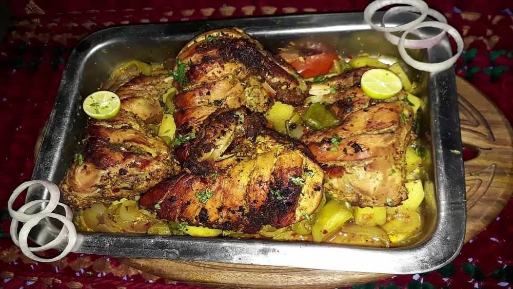 steamed chicken and vegetables