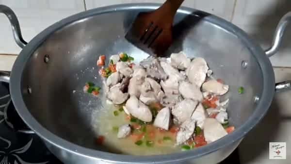 add diced capsicum