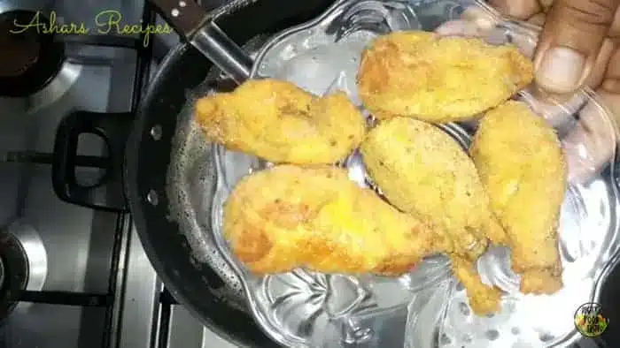 deep fry the wings till light golden