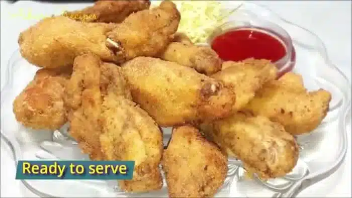 fried chicken wings ready to serve