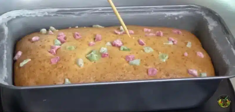 insert a toothpick in the fruitcake