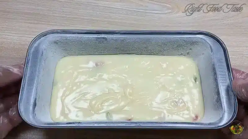 pour the batter into the loaf pan