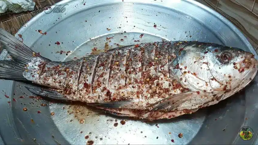 marination of the whole fish