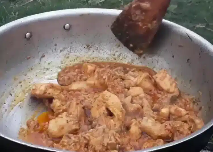 chicken karahi dish is ready to serve