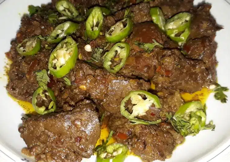 dish out beef liver masala