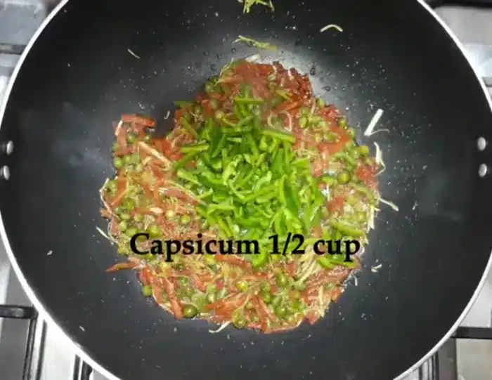 add julienned capsicum